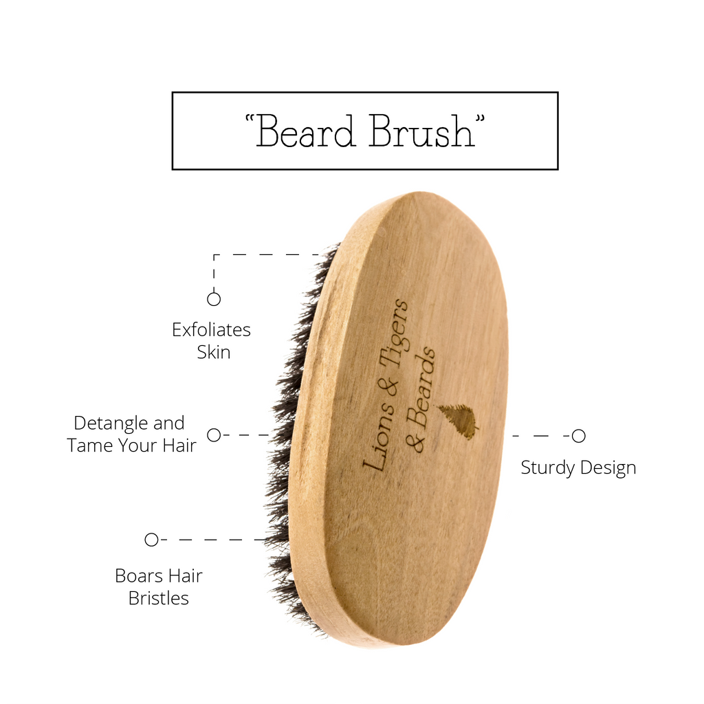 Beard Brush with Boars Hair Bristles